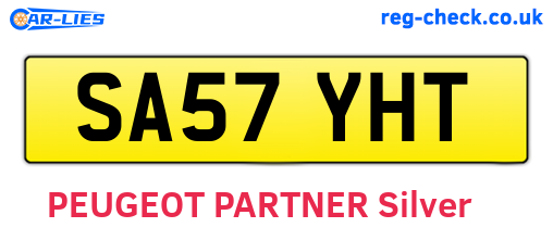 SA57YHT are the vehicle registration plates.