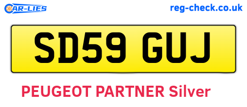 SD59GUJ are the vehicle registration plates.