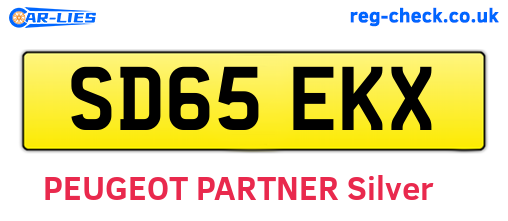 SD65EKX are the vehicle registration plates.