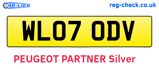 WL07ODV are the vehicle registration plates.