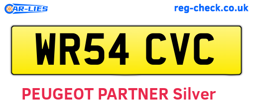 WR54CVC are the vehicle registration plates.
