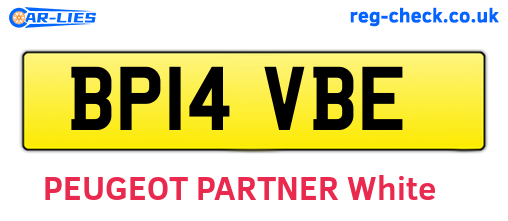 BP14VBE are the vehicle registration plates.
