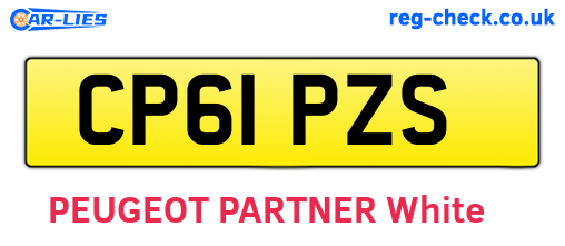 CP61PZS are the vehicle registration plates.