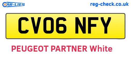 CV06NFY are the vehicle registration plates.