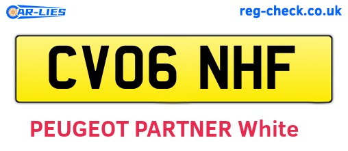 CV06NHF are the vehicle registration plates.