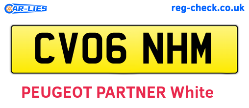 CV06NHM are the vehicle registration plates.