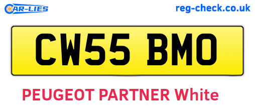CW55BMO are the vehicle registration plates.