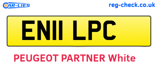 EN11LPC are the vehicle registration plates.