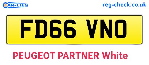 FD66VNO are the vehicle registration plates.