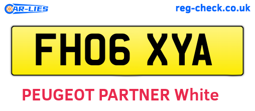 FH06XYA are the vehicle registration plates.