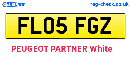 FL05FGZ are the vehicle registration plates.