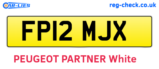 FP12MJX are the vehicle registration plates.