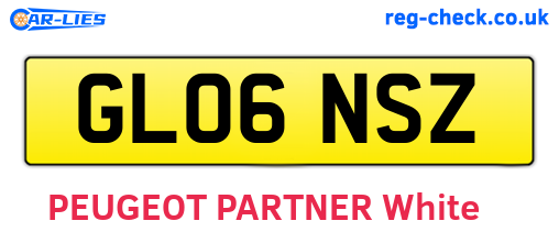 GL06NSZ are the vehicle registration plates.