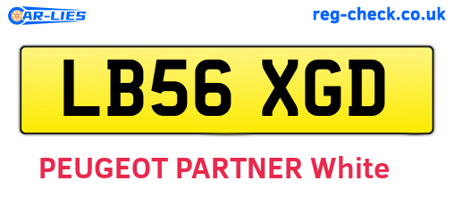 LB56XGD are the vehicle registration plates.
