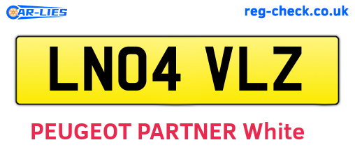 LN04VLZ are the vehicle registration plates.