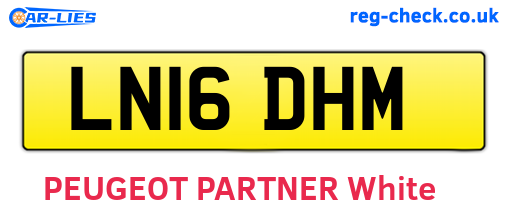 LN16DHM are the vehicle registration plates.