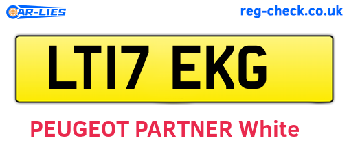 LT17EKG are the vehicle registration plates.