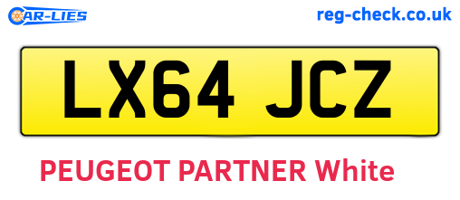 LX64JCZ are the vehicle registration plates.