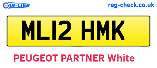 ML12HMK are the vehicle registration plates.