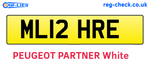 ML12HRE are the vehicle registration plates.