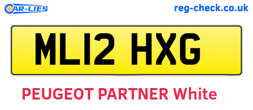 ML12HXG are the vehicle registration plates.