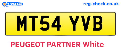 MT54YVB are the vehicle registration plates.