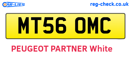MT56OMC are the vehicle registration plates.