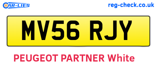 MV56RJY are the vehicle registration plates.