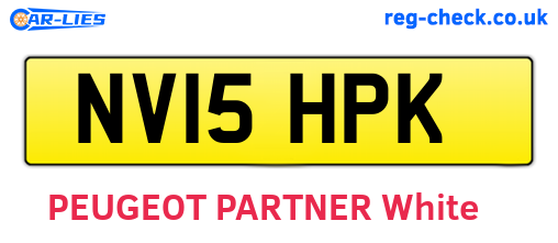 NV15HPK are the vehicle registration plates.