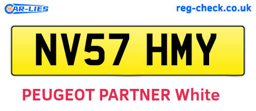 NV57HMY are the vehicle registration plates.