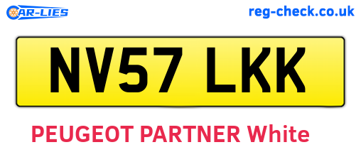 NV57LKK are the vehicle registration plates.