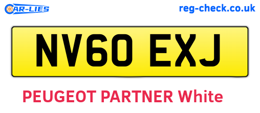 NV60EXJ are the vehicle registration plates.