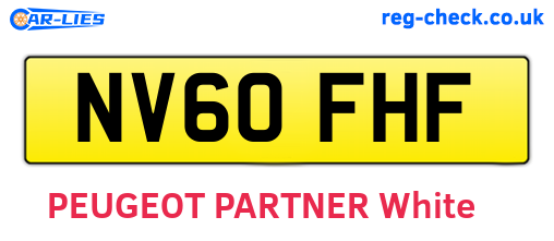 NV60FHF are the vehicle registration plates.