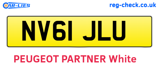 NV61JLU are the vehicle registration plates.
