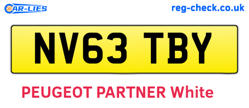NV63TBY are the vehicle registration plates.