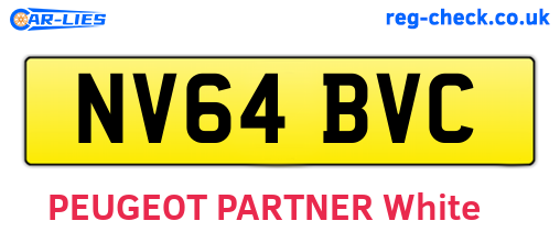 NV64BVC are the vehicle registration plates.