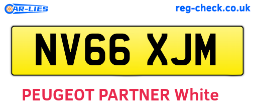 NV66XJM are the vehicle registration plates.