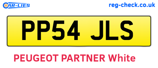 PP54JLS are the vehicle registration plates.