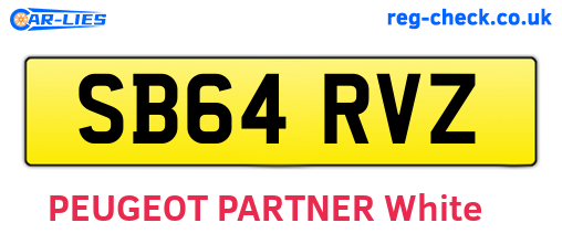 SB64RVZ are the vehicle registration plates.