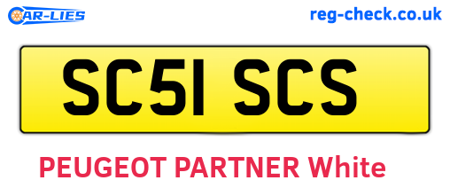 SC51SCS are the vehicle registration plates.