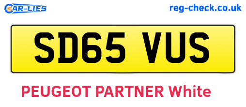 SD65VUS are the vehicle registration plates.