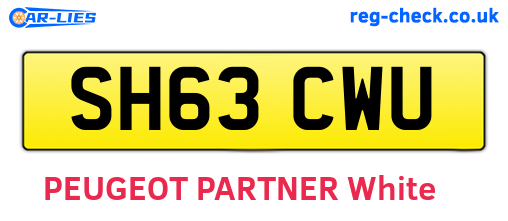 SH63CWU are the vehicle registration plates.