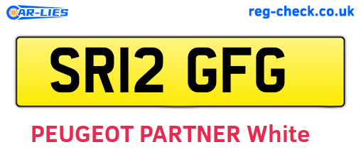 SR12GFG are the vehicle registration plates.