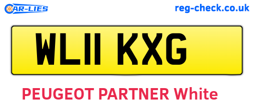 WL11KXG are the vehicle registration plates.