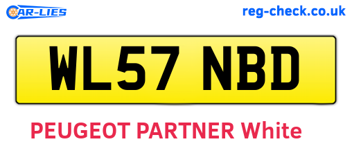 WL57NBD are the vehicle registration plates.