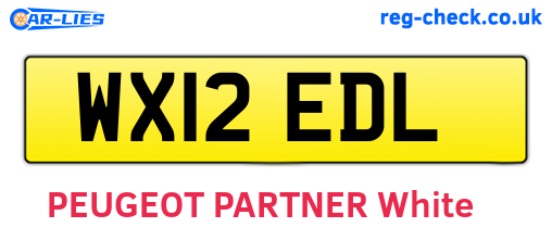 WX12EDL are the vehicle registration plates.