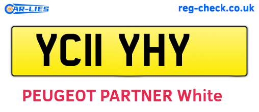 YC11YHY are the vehicle registration plates.