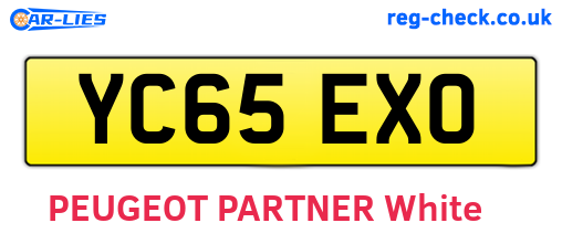 YC65EXO are the vehicle registration plates.