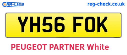 YH56FOK are the vehicle registration plates.