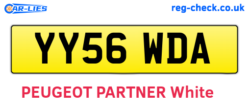 YY56WDA are the vehicle registration plates.